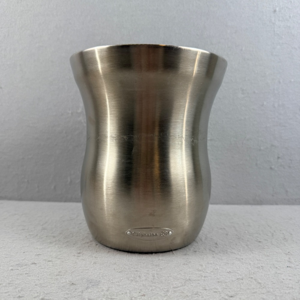 Calphalon Brushed Stainless Steel Double Wall‎ Wine Chiller Bottle Cooler Silver